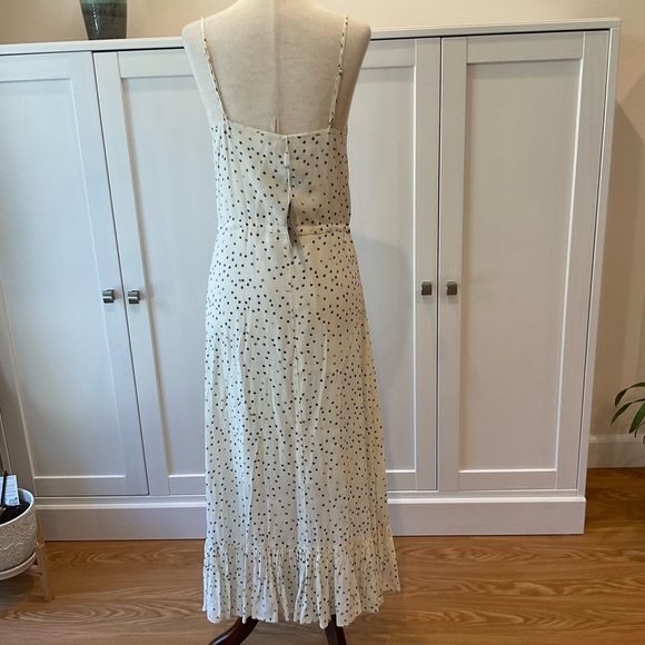 NWT Rails Frida Button Front Ruffle polka Dots Midi Dress Size XS - Picture 8 of 12